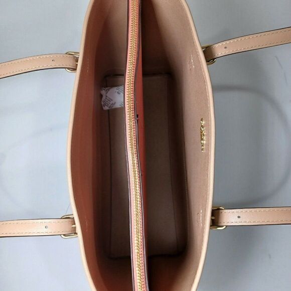 NWT COACH C8415 Mollie Tote Handbag in Taffy Multi In Signature Jacquard - Picture 4 of 6